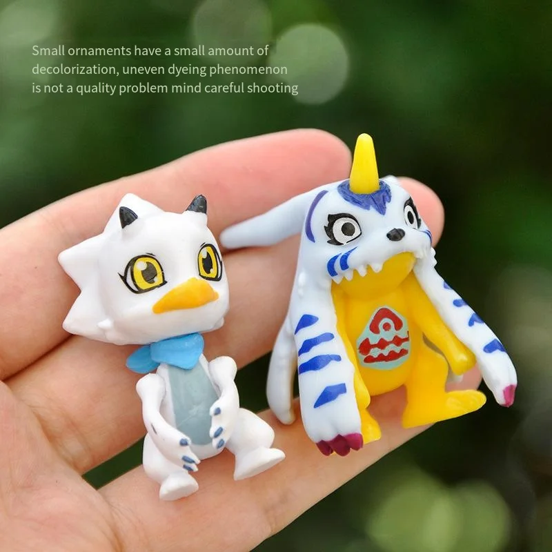10Pcs/Set Anime Digital Monster Figure Agumon Greymon V-mon Paildramon Digimon Collectible Ornament Toys Kids Fans Birthday Gift