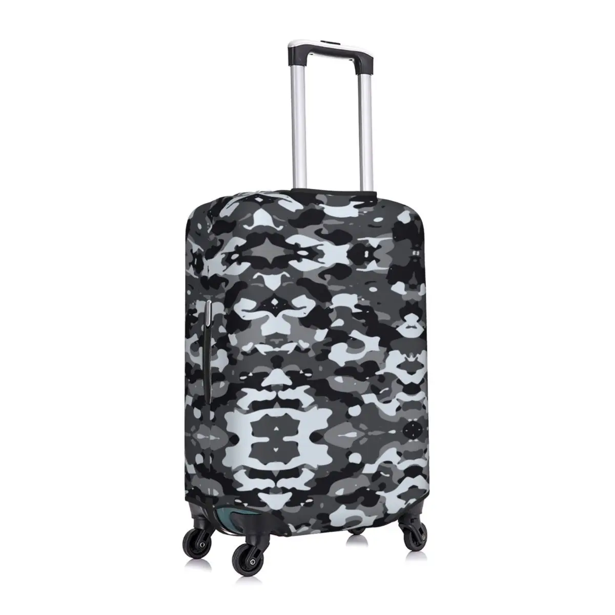 Custom Black Modern Military Camouflage Camo Style Luggage Cover Elastic Travel Suitcase Protective Covers Suit For 18-32 inch