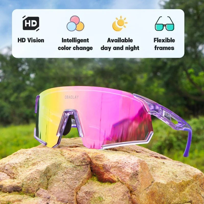 New Bicycle Cycling Sunglasses Women Bike Cycling Photochromic Glasses UV400 Hiking Eyewear Man Outdoor Sports Glasses equipment