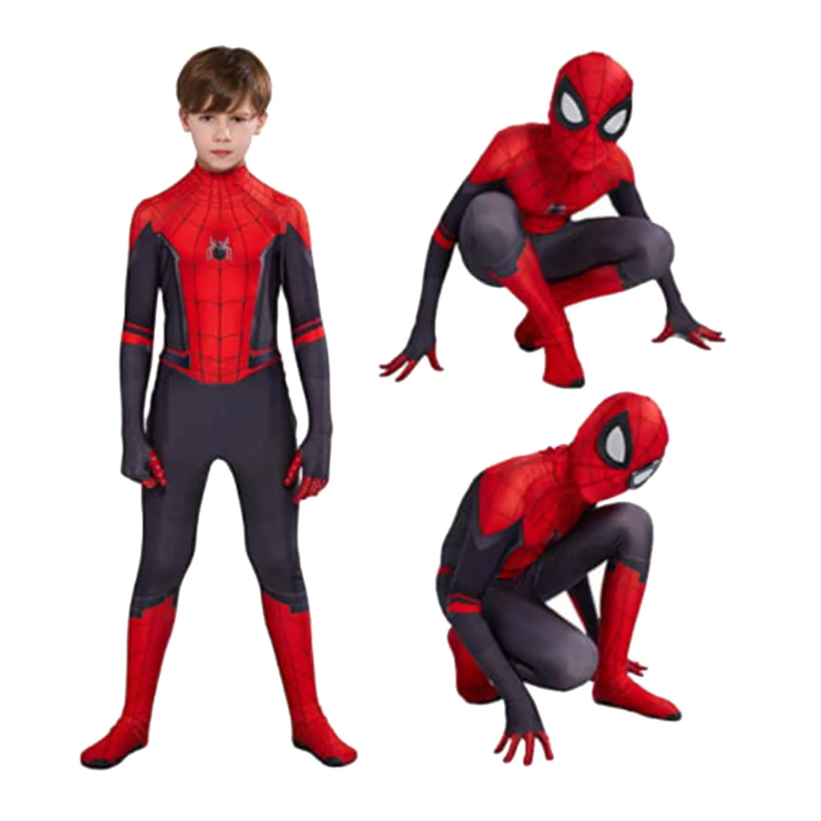 

Halloween Costume Kids Fancy Dress Cosplay Kids Boys Costume Set Red + Blue
