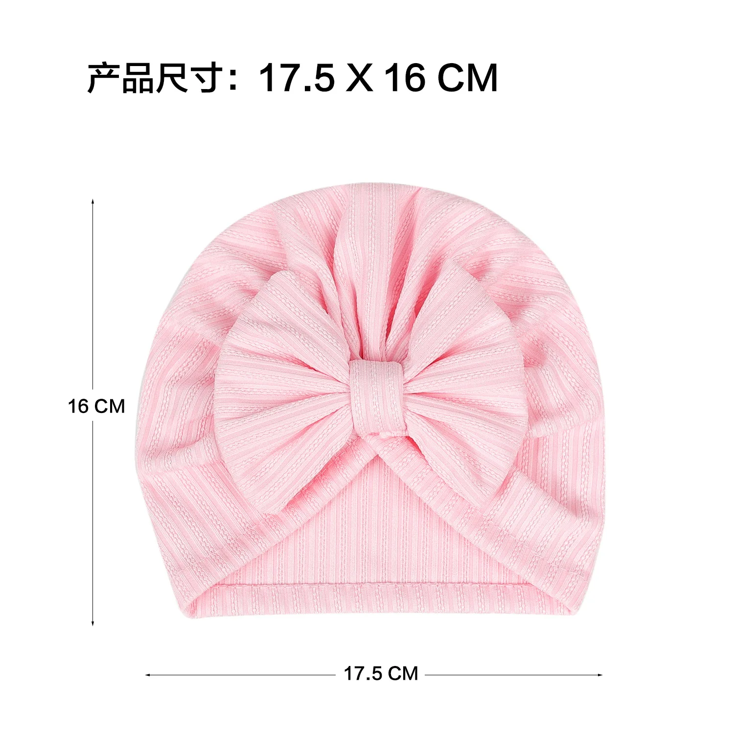 New Cable Knit Bowknot Baby Turban Hat Infant Soft Elastic Beanies Cap Breathable Solid Color Baby Girl Bonnet Hats for Newborn