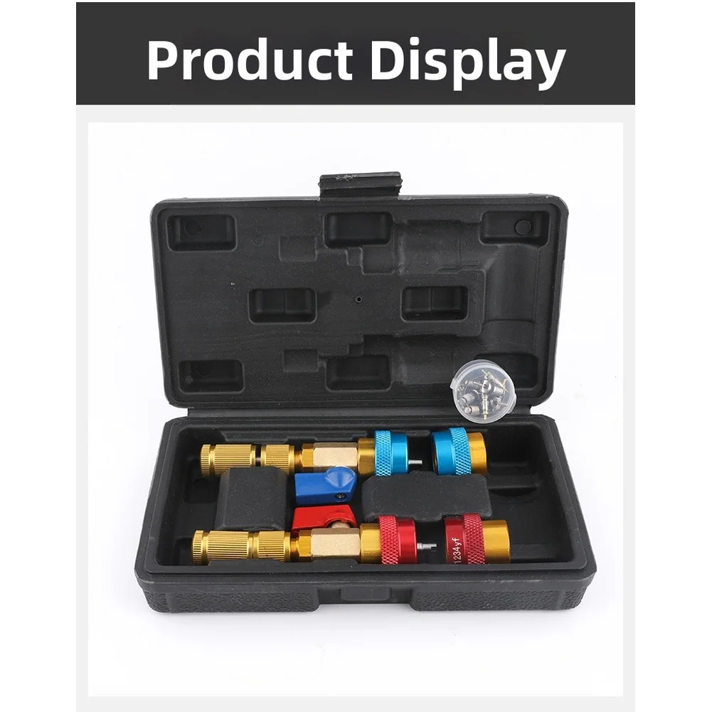 FOR R1234YF Car AC Valve Core Removal Tool Valve For Service Wrench Kit Replacement Valve Core Remover Installer Tool Kit