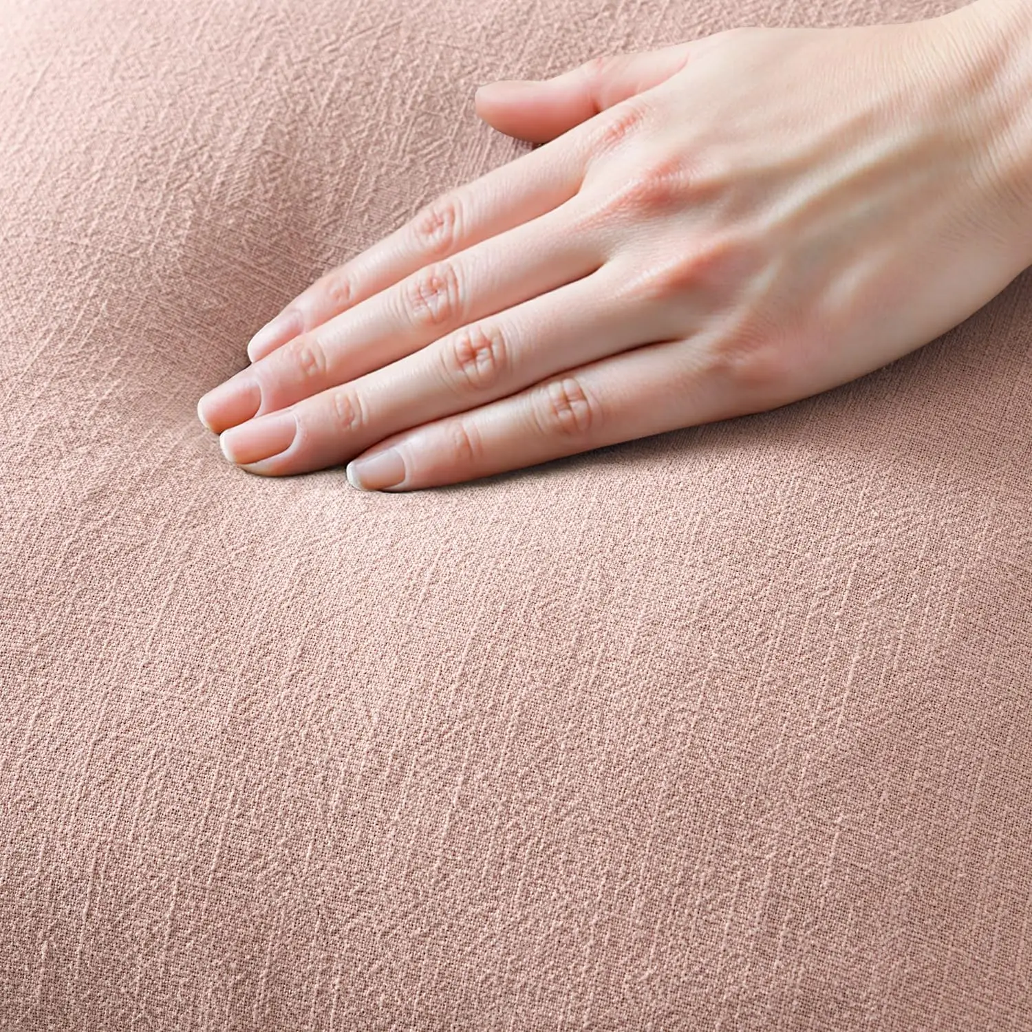Rosa Dekorative Sofakissenbezüge Neutrale Leinen-Fransen Zierkissen Boho Akzent-Kissen für Bett Sofa Wohnzimmer 45x45cm – Detail 3