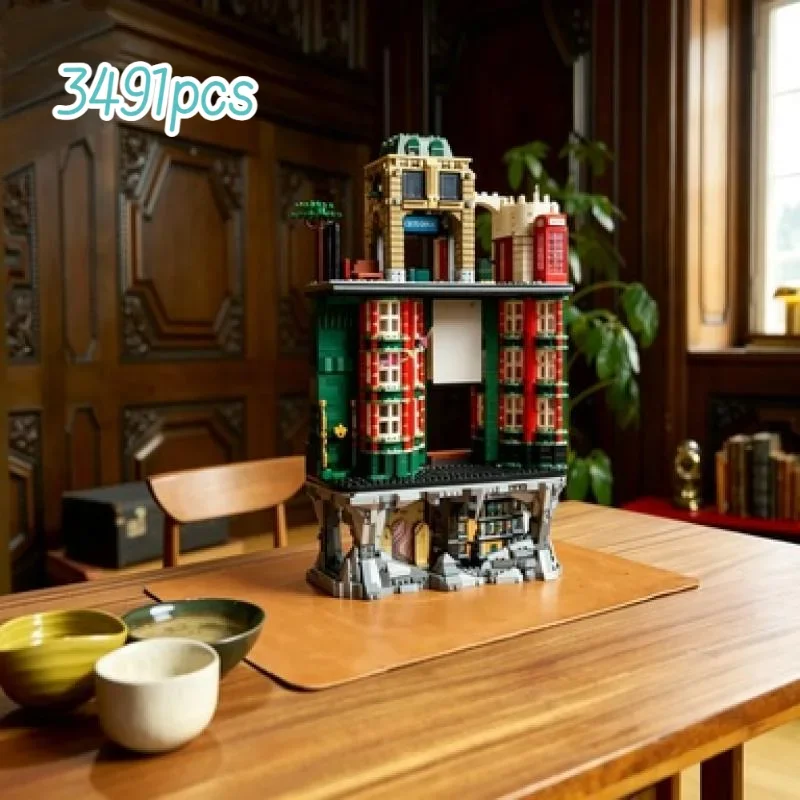 Fantasy Wizard Headquarters Blocks, 3491pcs Multi Tier Structure Model Perfect Christmas Gift For Magic Hobbyist Tabletop Decor
