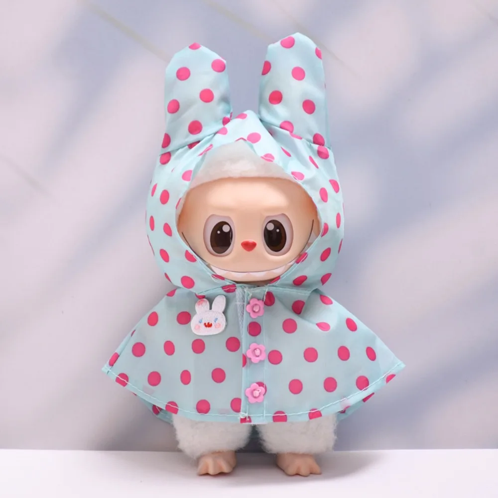 ชุดเสื้อผ้าตุ๊กตาลาบูบู ขนาด 15-17 ซม. เสื้อกันฝน รองเท้าบูทยางกันน้ำ ชุดรองเท้าบูทกันฝน ชุดแต่งกายสำหรับตุ๊กตาลาบูบู พร้อมอุปกรณ์เสริมและของเล่น