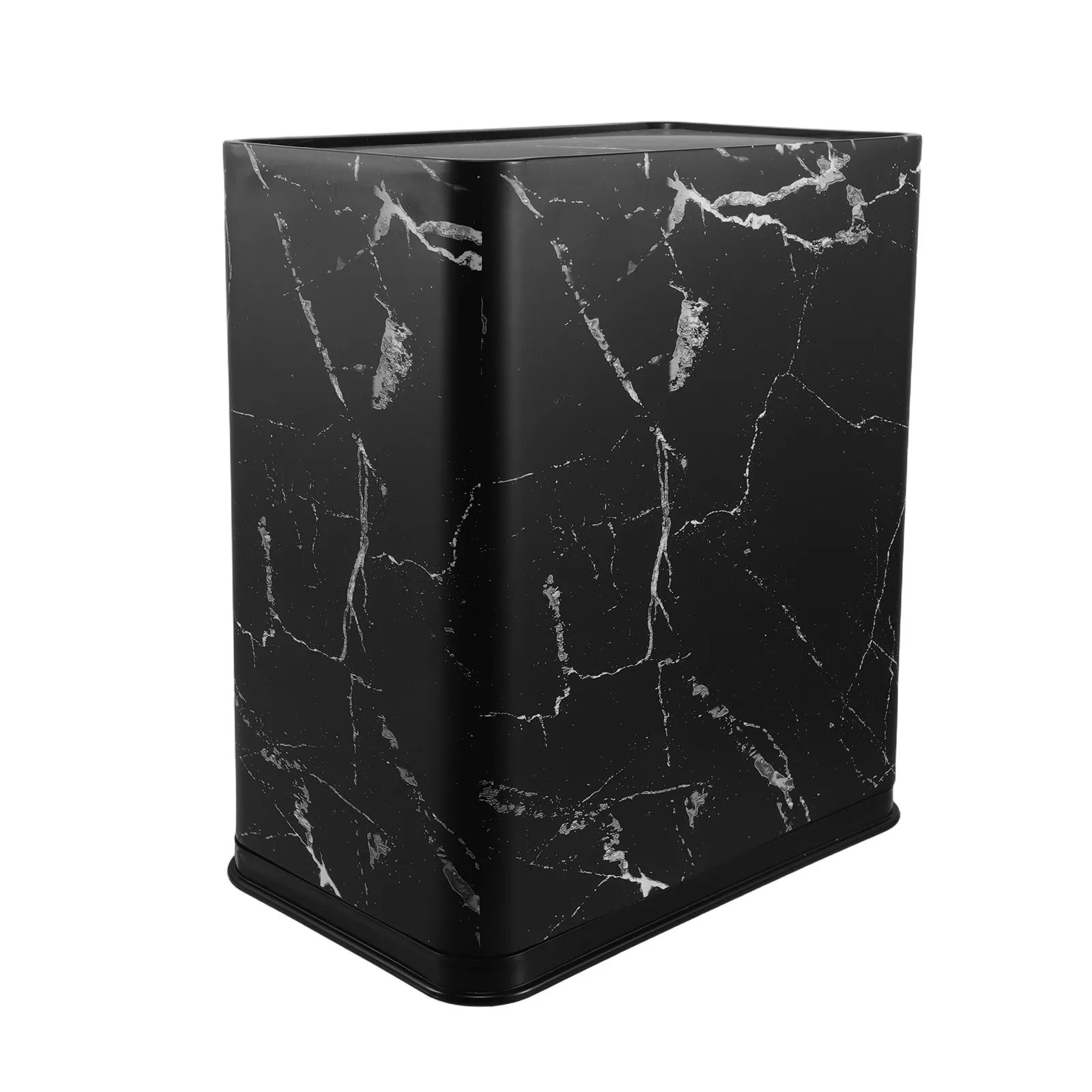 

Узкое пластиковое мусорное ведро с крышкой для кухни, экономящее место, прямоугольный контейнер для мусора для ванной, спальни, для использования внутри помещений