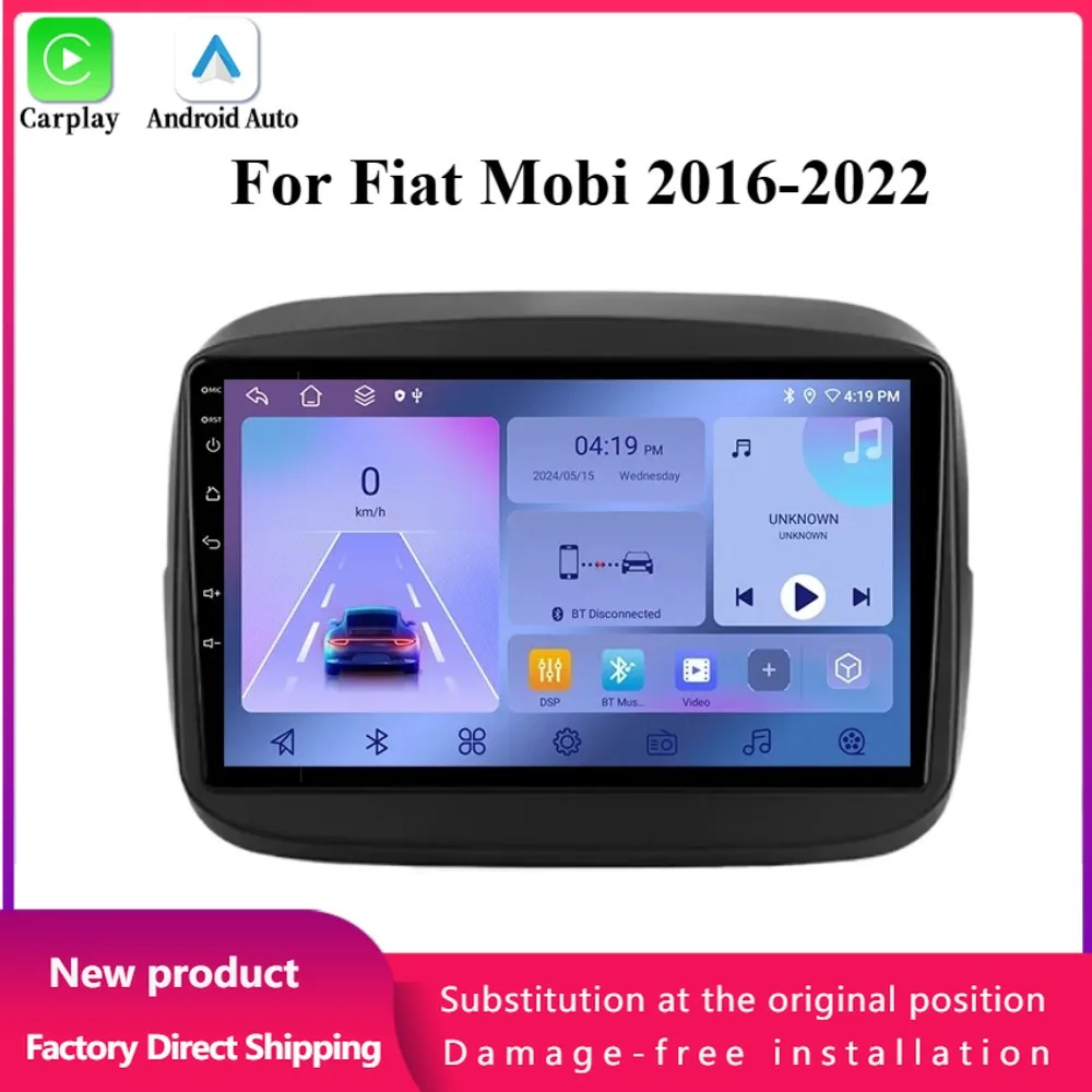 

Android 14 Car Radio For Fiat Mobi 2016-2022 Multimedia Video Navigation 4G Wireless Bluetooth Apple CarPlay Touch Screen Stereo