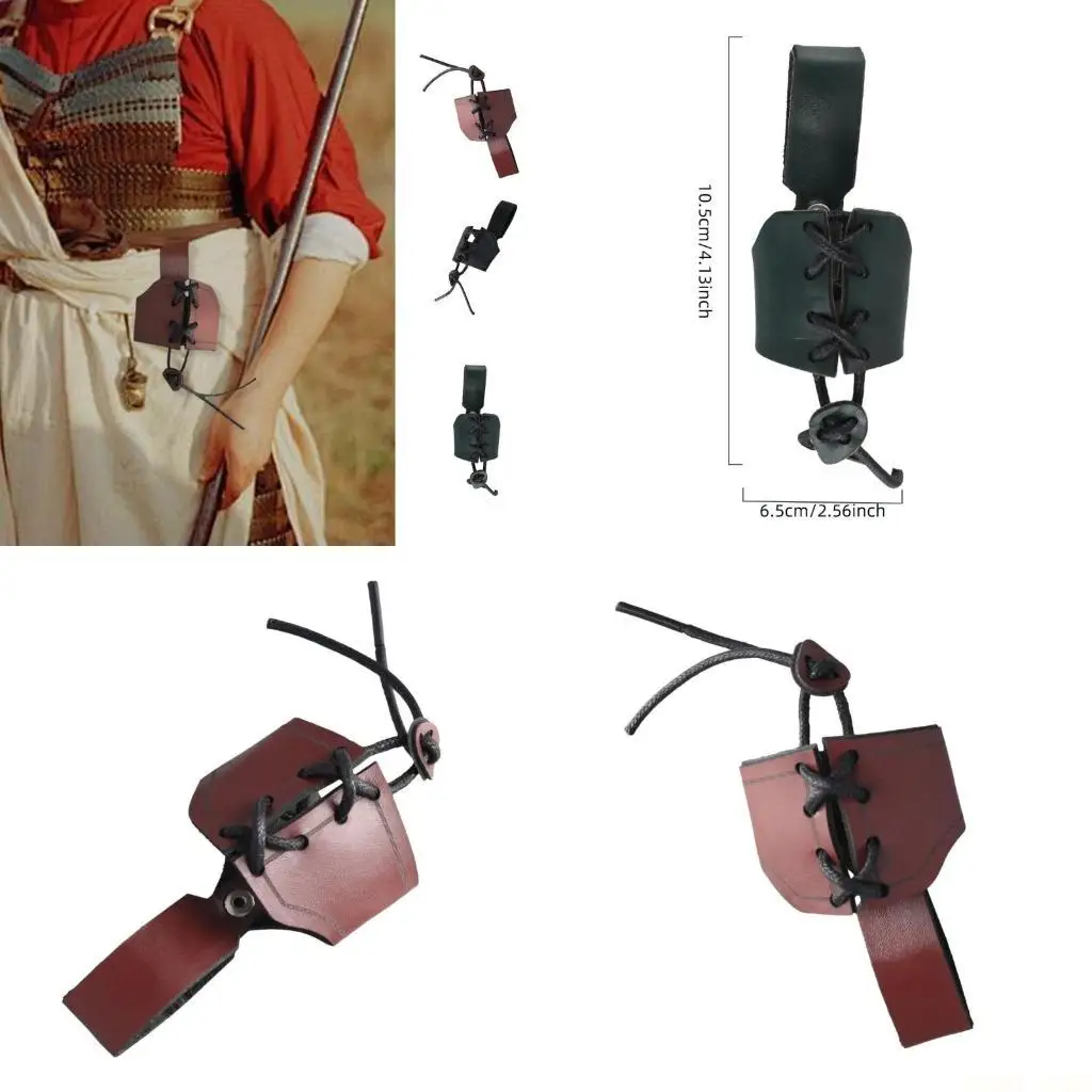 

U2JB Medieval Belt Mug Holder Cup Holder Belt Drinkware Part PU Leathers Waist Bag for Men Women Medieval Belt Horn Holders