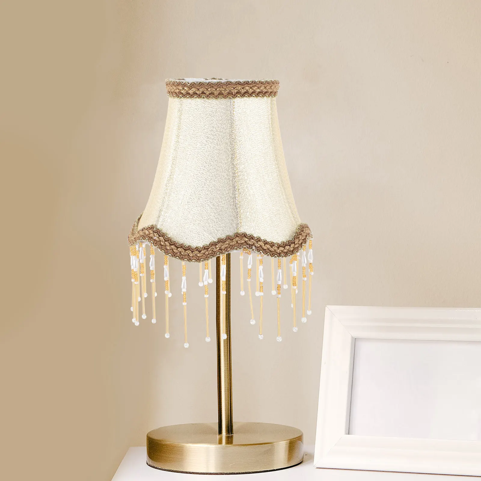 

Small Crystal Lampshade European Style Indoor Wall Desk Lamp Shade Cover Easy Clean Removable Small Lampshade