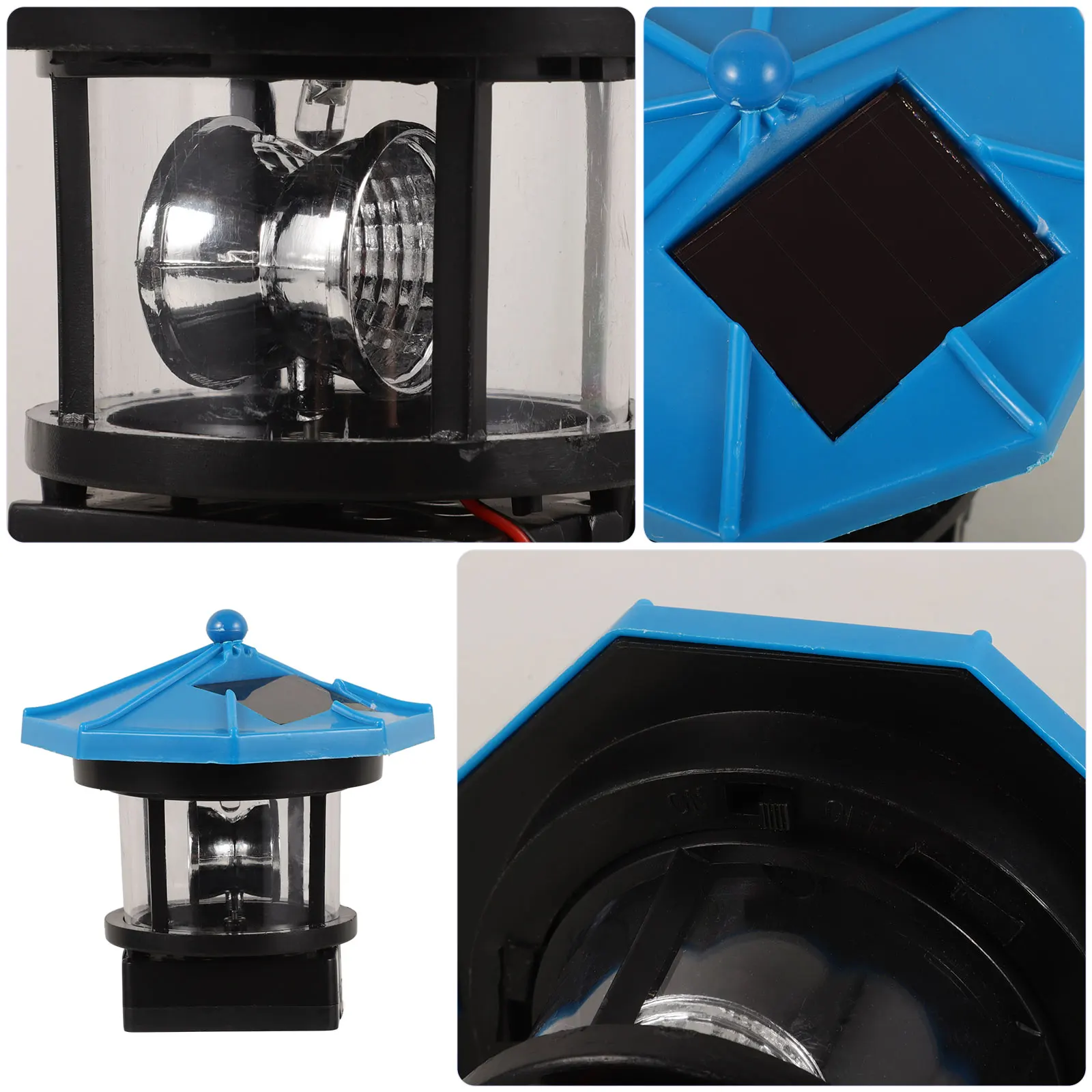 

Solar Lighthouse Light Rotating Garden Decor Outdoor Waterproof Lamp 360 Degree Auto On Off Solar Powered Garden Light Tower