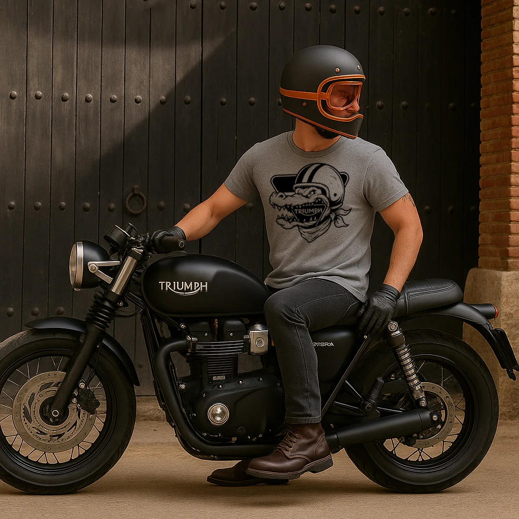 

Classic Triumph Motorcycle T-shirt Unisex Summer Fashion Hip Hop Racing Biker Apparel Comfortable Casual Daily Street Tee
