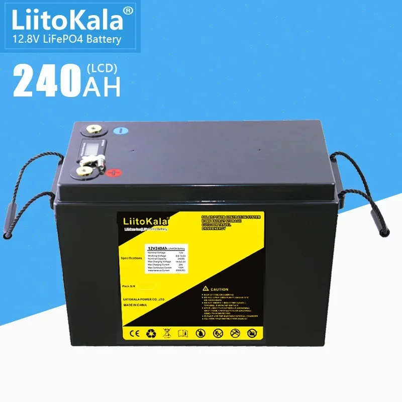 12V 200Ah/240Ah LiFePO4 Battery Lithium Power Batteries For 12.8V RV Campers Golf Cart Off-Road Off-grid Solar Wind