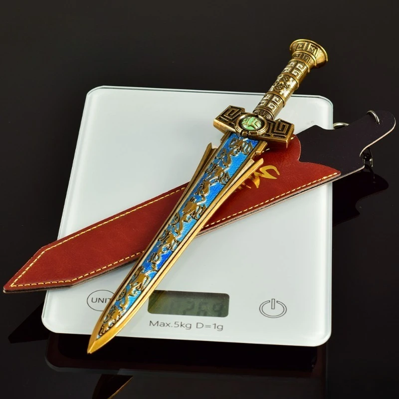 30 センチメートル/11.81 インチクロスファイアゲーム周辺武器モデル第一皇帝の剣メタルレザーカバーバージョン手芸玩具モデル