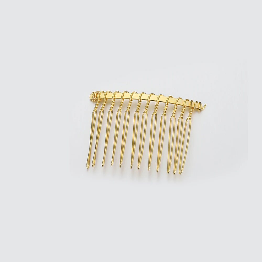 10pcs 12/15/20mm Gold Color Teeth Hair Combs Hairpin for Jewelry Making DIY Bridal Wedding Hairwear Headwear Accessories