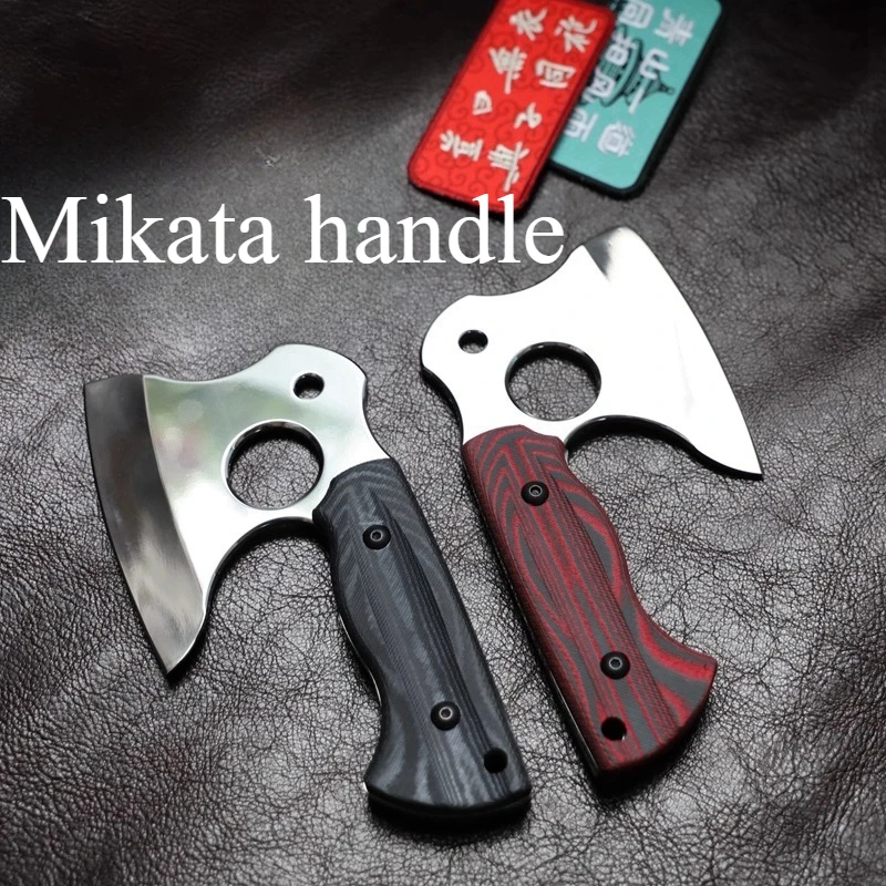 

Outdoor EDC Mini Portable Hand Axe Bone Cutting Multi Functional Camping Mikata Handle Axe