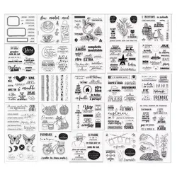 French Words Transparent Clear Silicone Stamp/Seal for DIY scrapbooking/photo album Decorative clear stamp A0480
