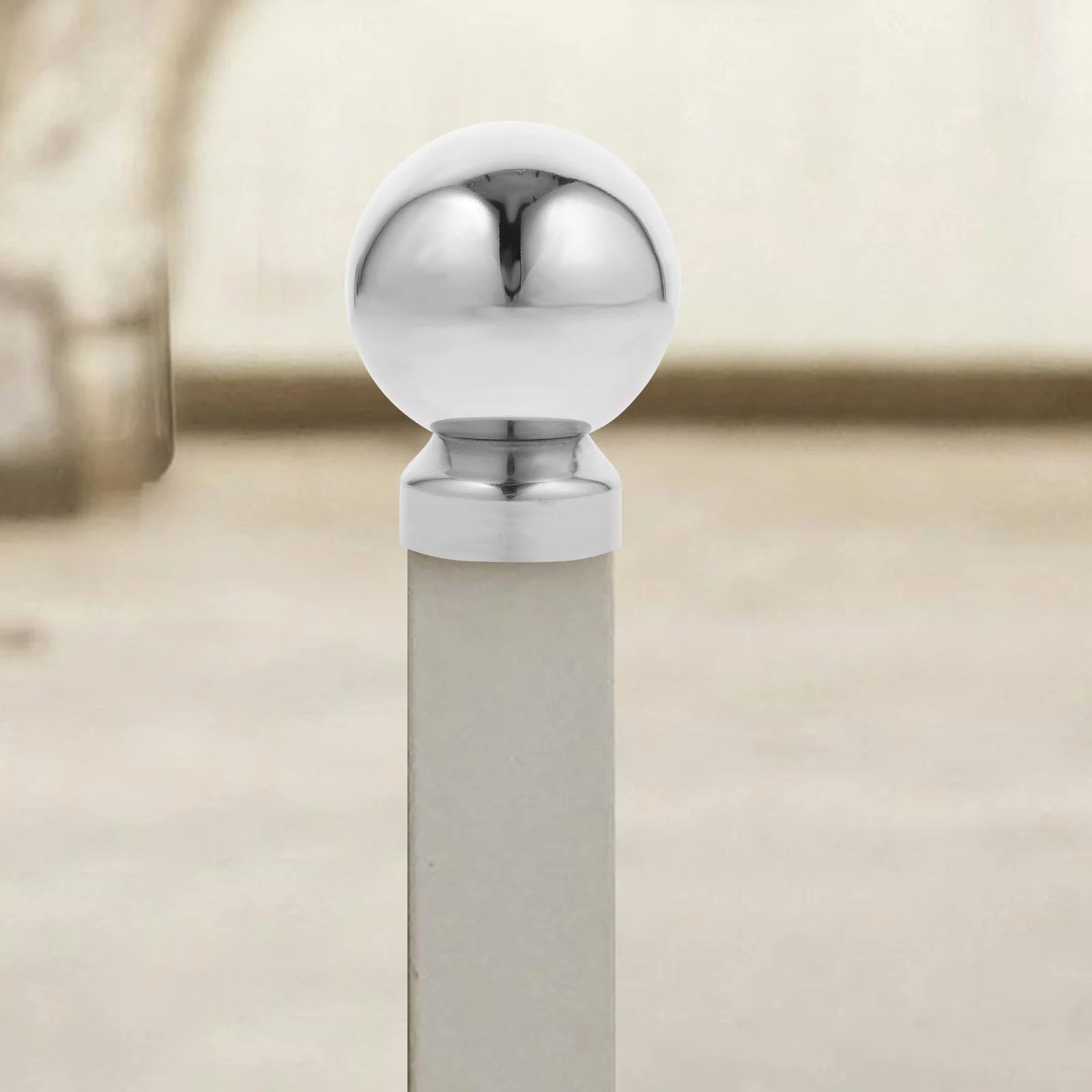 Stainless Steel Stair Handrail Decorative Ball Fence Supply Post Finials Covers Accessory Border Metal Head Cap