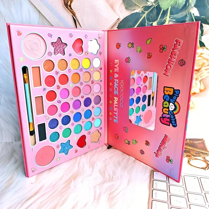 クリスマス 41 色アイシャドウプレートシマーマットスパンコールアイシャドウカラフルなステージボール専用ネオンアイシャドウパレットメイクアップ