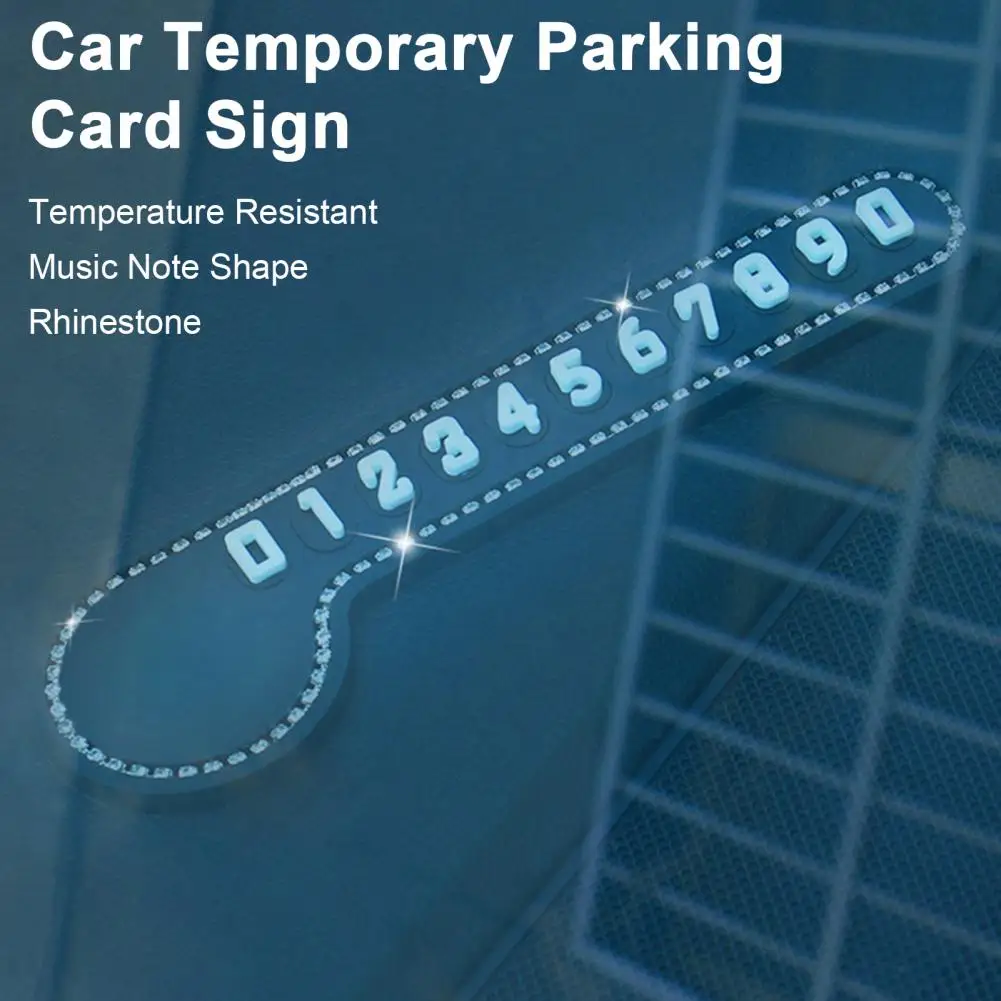 1 Set Temporary Parking Sign  Excellent Car Styling Phone Number Card Plate  Free Combination Car Temporary Parking Card