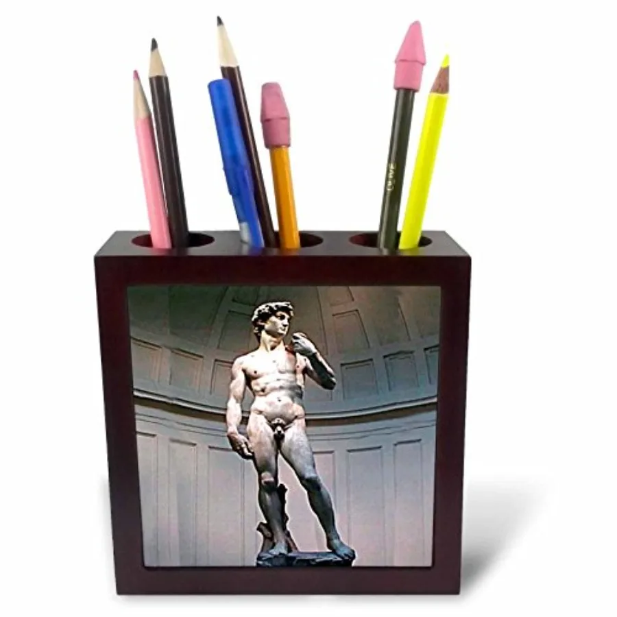 

ph_602_1 Michelangelo's David Statue Tile Pen Holder, 5-Inch