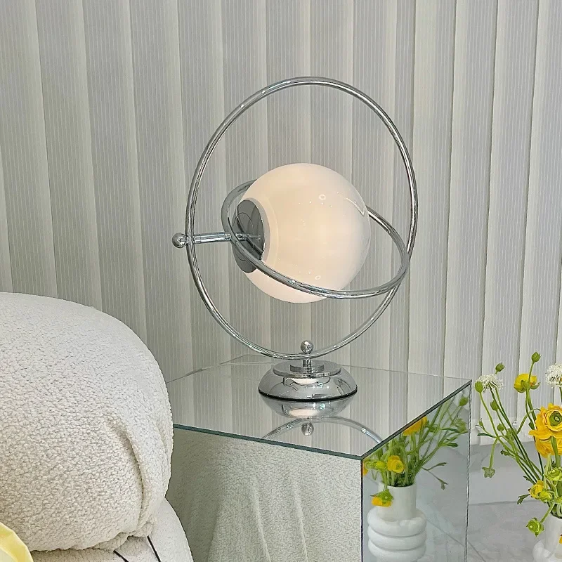 

Italy Designer Glass Planet Table Lamps Rotary Desk Light