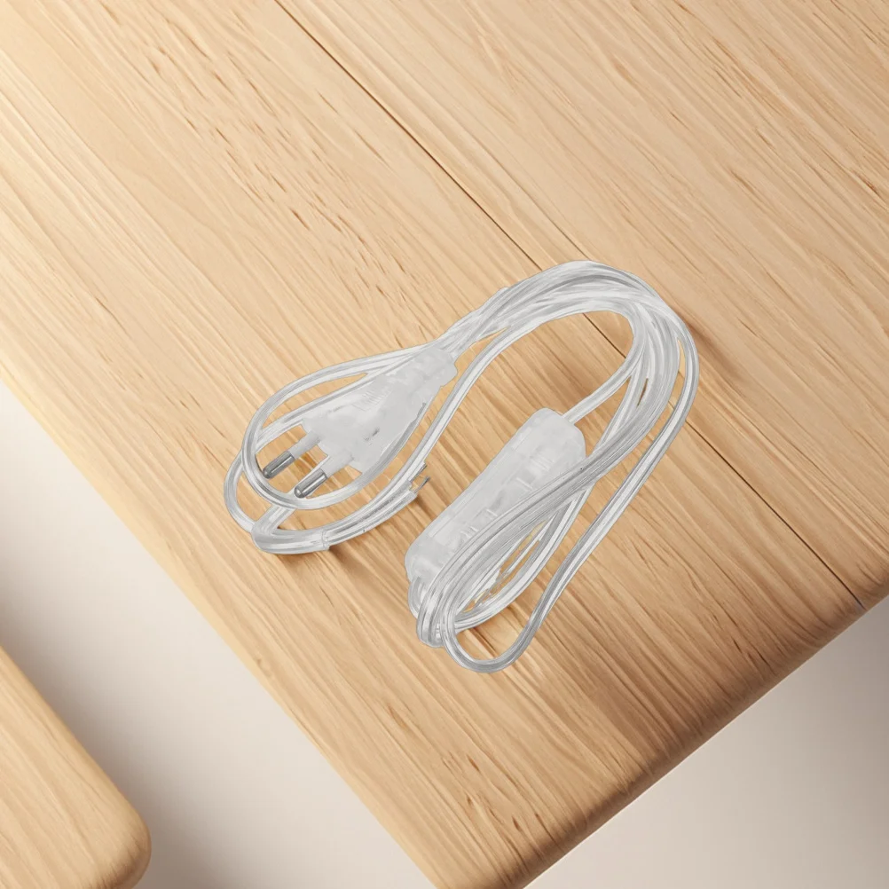 

3Pcs Transparent Light Power Cord Set with Switch Replacement Lamp Cable for Desk Table Pendant Fixture Home Use