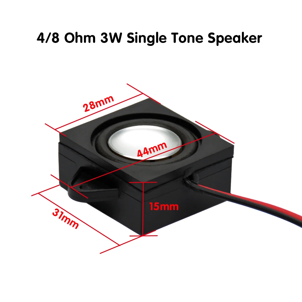 New 2PCS  Full Range Audio Portable Speakers 8 Ohm 3W Single Tone Speaker Mini Stero Advertising Computer Speakers