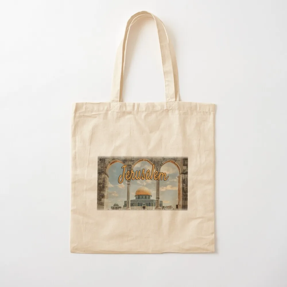 

Beautiful Jerusalem Dome of The Rock Word Art Design Tote Bag Canvas stote bag tote bag woman Canvas Tote