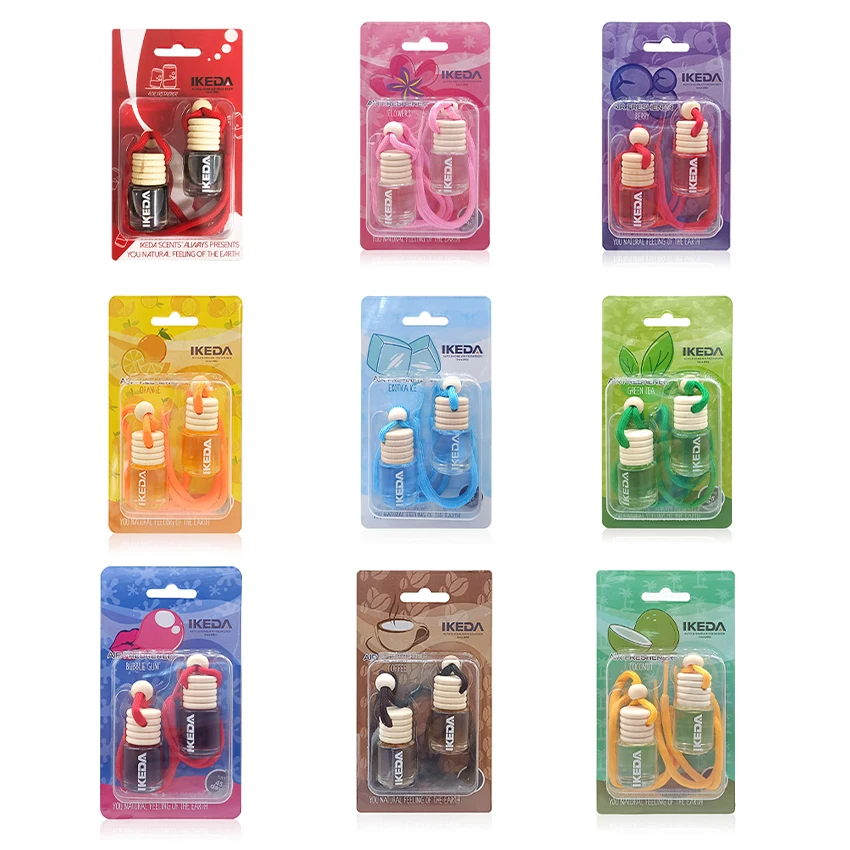 Air Freshener Ornament Perfume Bottle Pendant Essential Oils Auto Car Perfume Bottle Hanging Glass Bottle Car-styling