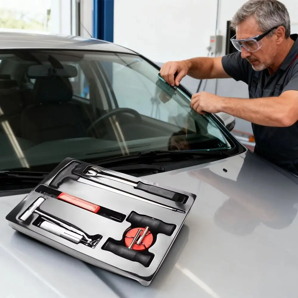

Универсальные инструменты для автоматического снятия стекла, сверхмощные трудосберегающие инструменты для установки лобового стекла, простые в использовании, предотвращение ржавчины