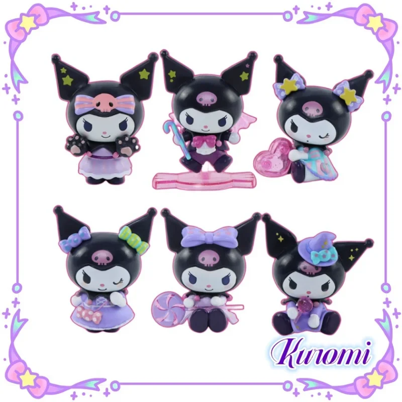 Sanrio cartoon animation Kulomi doll, serie dolcetto o scherzetto Halloween tide play figure home ornament bambola carina per regali