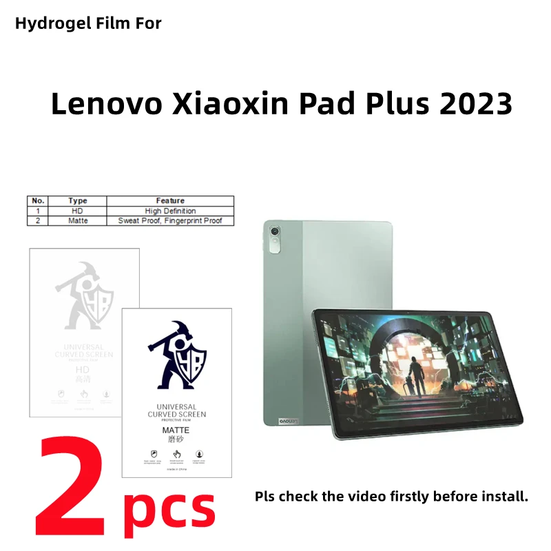 

2pcs HD Hydrogel Film For Lenovo Xiaoxin Pad Plus 2023 Matte Tablets Screen Protector For Lenovo Xiaoxin Pad Plus 2023 11.5“