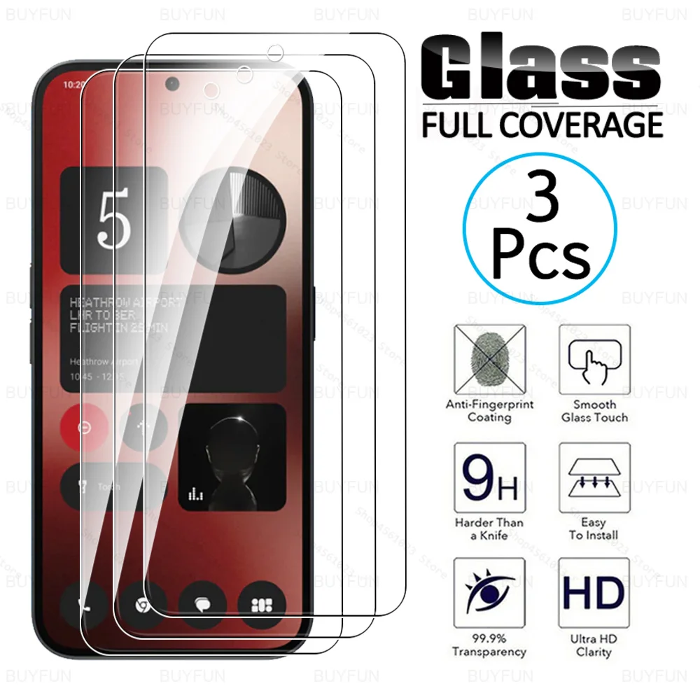 3Pcs Glass For Nothing Phone (2a) 5G Case Tempered Glas NothingPhone 2a CMF Phone 1 2 A Phone1 CMFPhone1 Phone2 Screen Protector