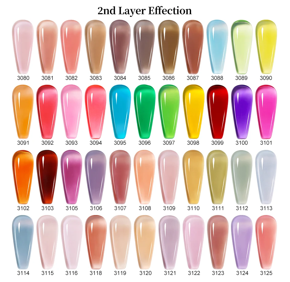 Clou Beaute 10 Stück TPO & HEMA FREIER Nagellack-Set Gel-Lack Frühlingsfarben UV-Gel Nagellack Semi-Permanent Hochpigmentierter Lack – Detail 20