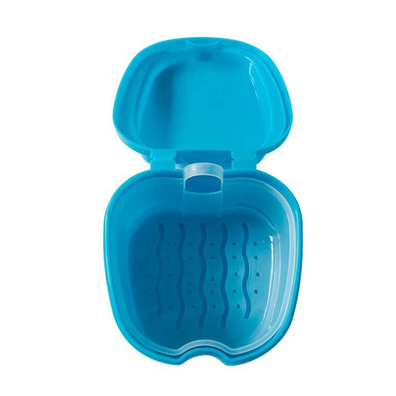 Caixa de dentadura caso dentes falsos armazenamento caixa de dentes titular plástico artificial dente organizador cuidados com os dentes para viagens retentor limpeza