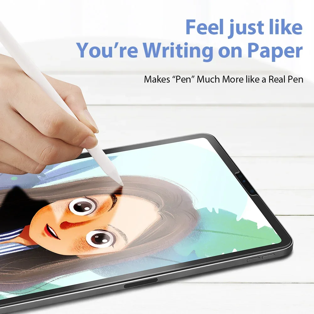 2 шт. защитные пленки для экрана iPad Paper Feel для iPad Air Pro 2024 11 дюймов 13 дюймов Air4/5 Pro 11/12,9 2021 7-го 8, 9-го поколения 10,2 Mini6