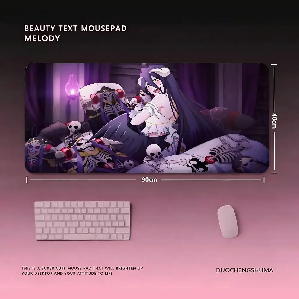 AnIME O-OVerlord A-Albedo Mouse Pad Computer Mat Deskpad Laptop Keyboard Mat Office Large Landscape Mousepad