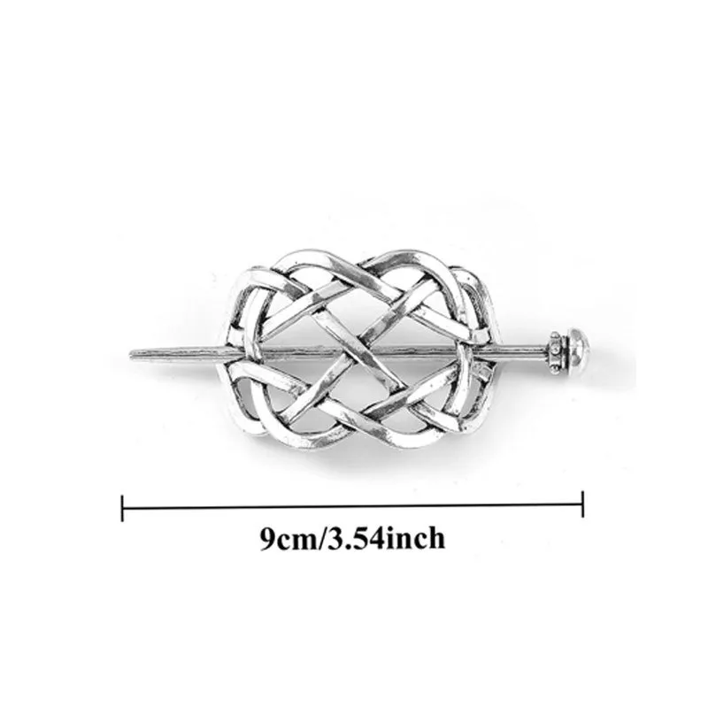 24-Piece Personalized Viking Celtic Style Hollowed-Out Retro Geometric Alloy Hair Clips For Party Cosplay Matching Accessories view 5