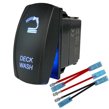 12V 24V Deck Waschen Rocker Kippschalter Wasserdicht 5 Pin AUF Off Schalter Für Marine Boot Auto mit stecker Draht