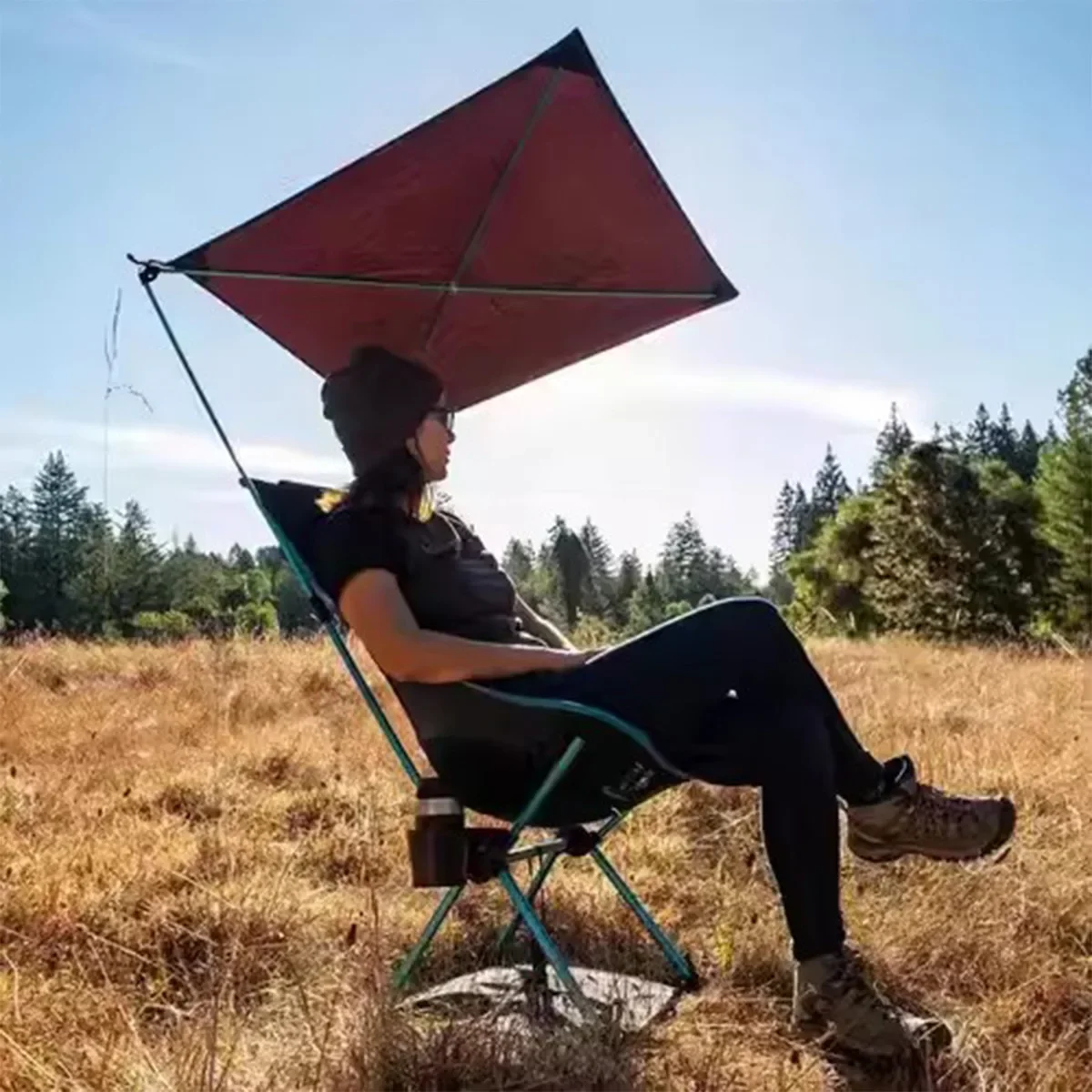 

Outdoor Folding Beach Chairs Sunshade Waterproof Multifunctional Fishing Sunshade Canopy Natural Hiking Equipment Accessories