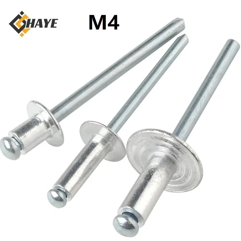 

M4 Aluminium Mushroon Head Break Mandrel Blind Rivets 5 6 8 10 12 13 16 20 25mm Nail Pop Rivet For Furniture Car Aircraft