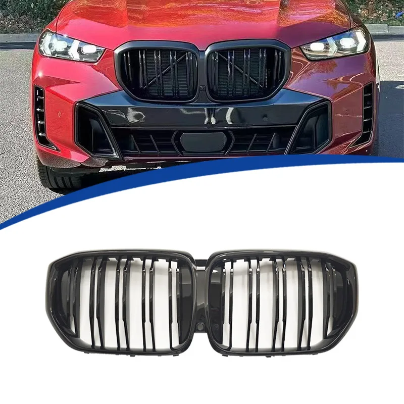 

For 2023-2024 BMW X5 G05 Dual-Line Replacement Grille Cover Racing Grills Body Kit Without Affecting Lighting