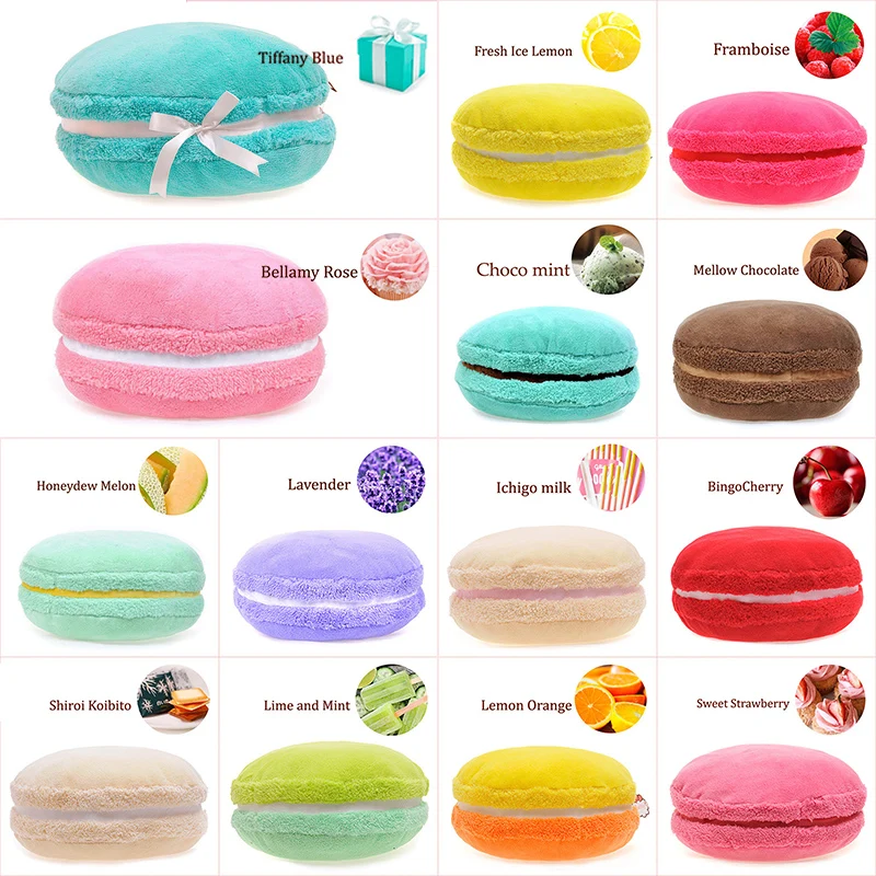 Macaron Shape Plush Cushion Round Cake Pillow Sofa Home Decoration Cushion Soft Plush Doll Photo Props