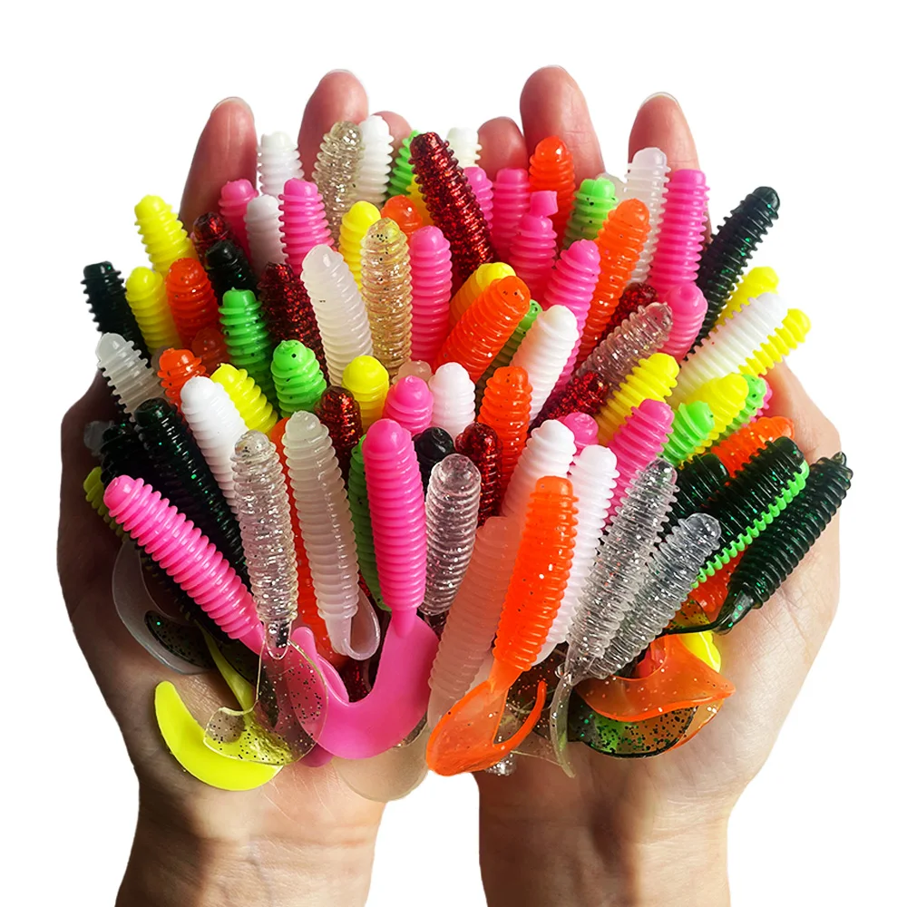 50/100/150 Stück Silikon-Köder, Künstliche Fischköder, Schwimmköder für Angelzubehör, Wobbler, Crankbaits, Kunstköder – Detail 2