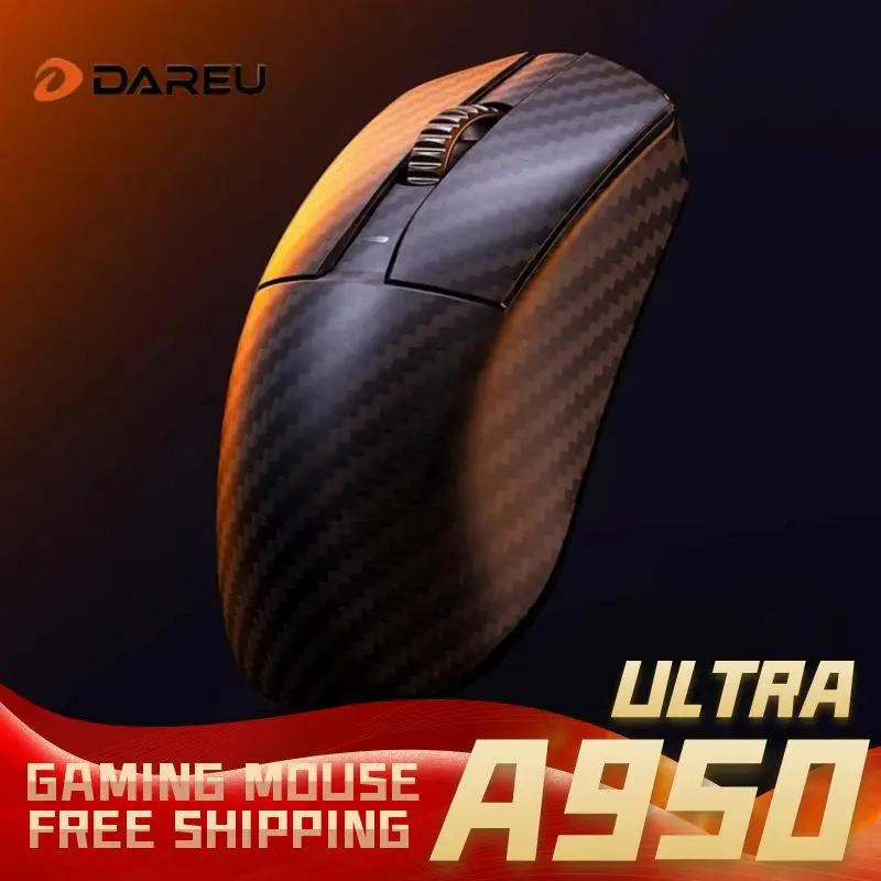 

Dareu A950 Сверхлегкая игровая мышь, трехрежимная, 8000 Гц, частота заката, беспроводная мышь из углеродного волокна для геймеров, аксессуары для ПК