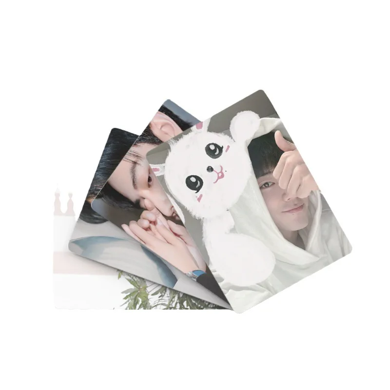 50Pcs/Set Wang Yibo, Xiao Zhan Laser Lomo Card Star Figure Photocard Fans Collection Gift