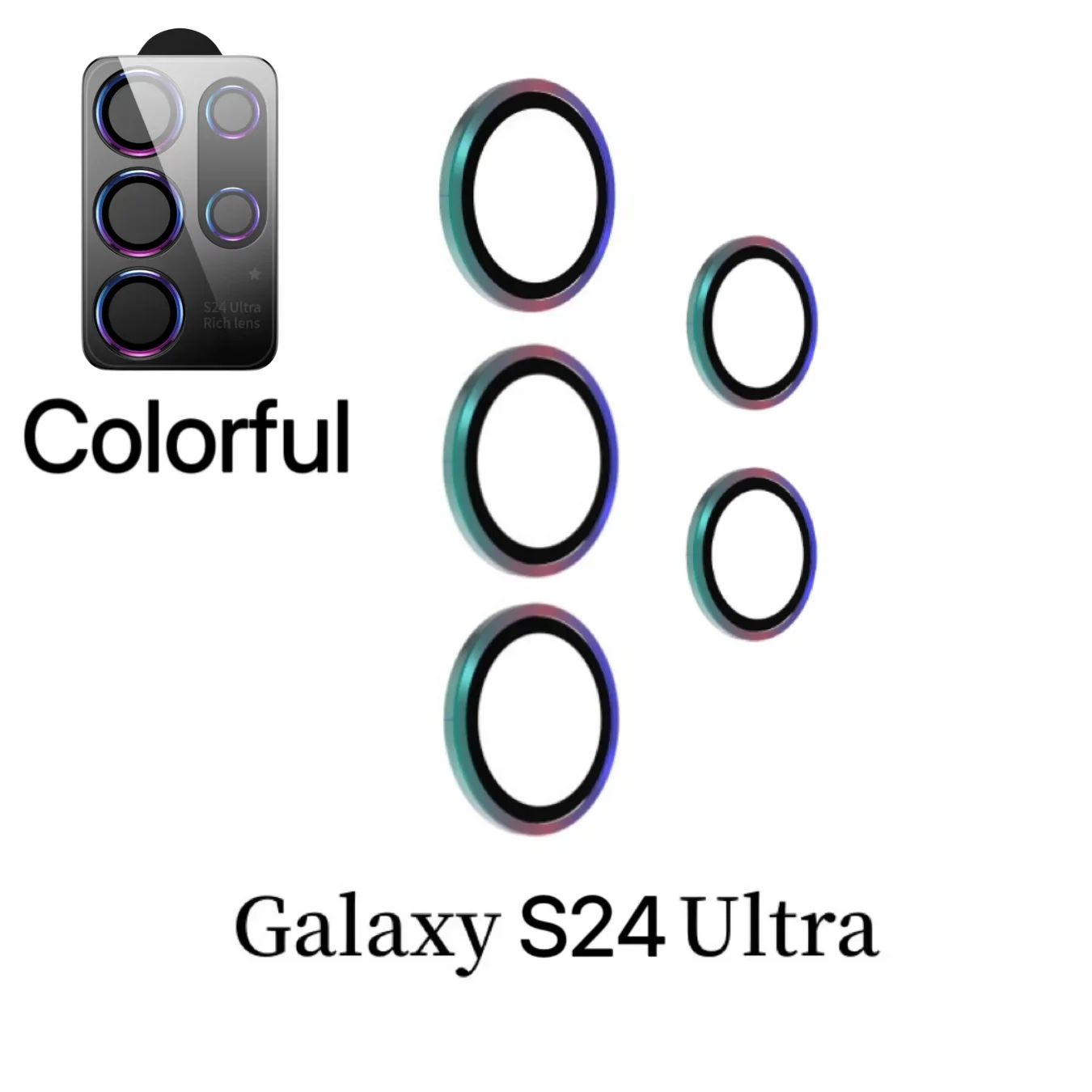Camera Lens Cover For Samsung Galaxy S24 Plus Tempered Glass Screen Protector Lens Protective Film For Samsung Galaxy S24 Ultra