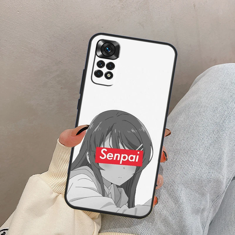 Anime Senpai Waifu Sugoi para Xiaomi Redmi Note 14 9 10 11 12 13 Pro 12S 11S funda para Redmi 15C 14C 12C 10C 13C