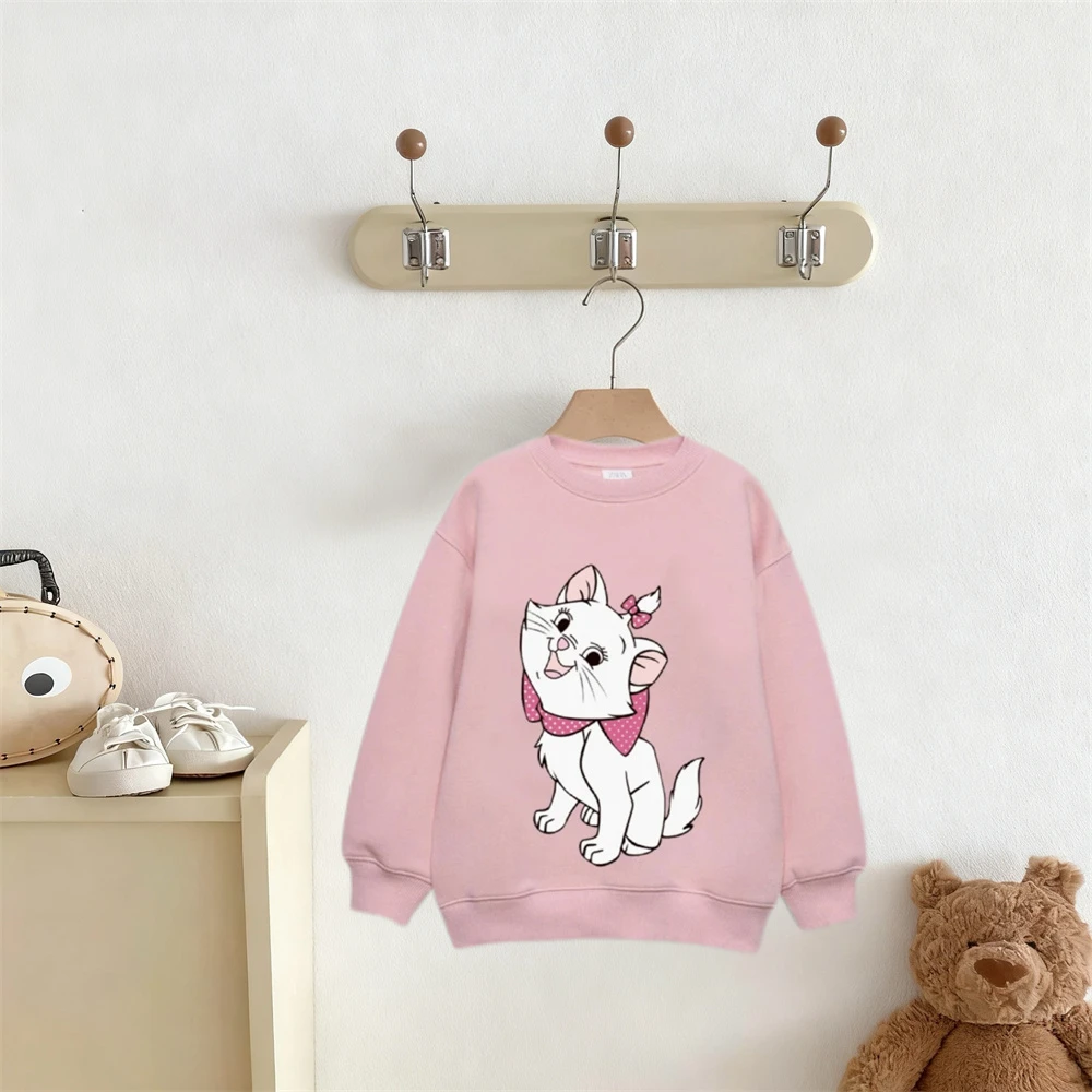 الفتيات الطفل بلوزات طويلة الأكمام ميني بلوزات مطبوعة 2025 ربيع الخريف ارتداء نمط جديد الاطفال الجولة الرقبة هوديس لباس خارجي