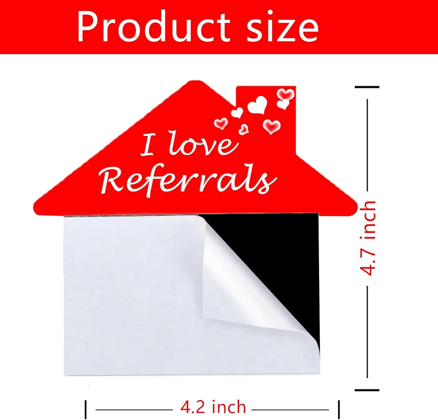 Real Estate Marketing Business Card Magnets 10 Pcs House Shaped I Love Referrals Card